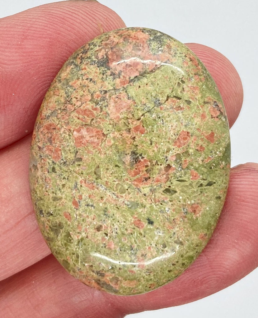 40x30mm Epidote Semi-Precious Gemstone Cabochon 123xC