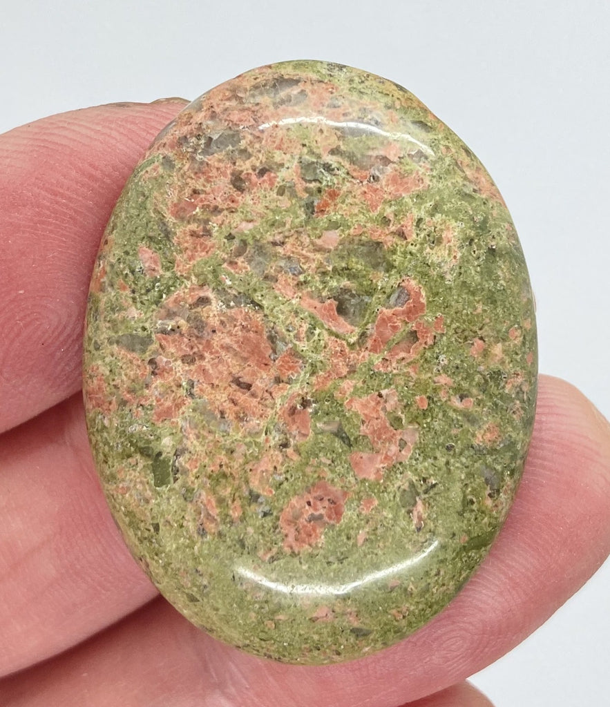 40x30mm Epidote Semi-Precious Gemstone Cabochon 123xF