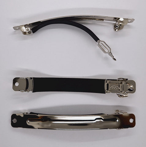 102mm 4inch Barrette with tube thinner hair 2 piece Barrette Partial Clip Hair Styles S4185 shown from multiple angles