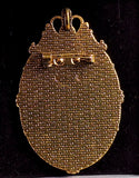 African American Black Mother and Child Woman with Newborn Baby Cameo Gold Brooch Pin F254
