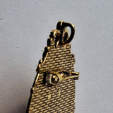 African American Black Mother and Child Woman with Newborn Baby Cameo Gold Brooch Pin F254