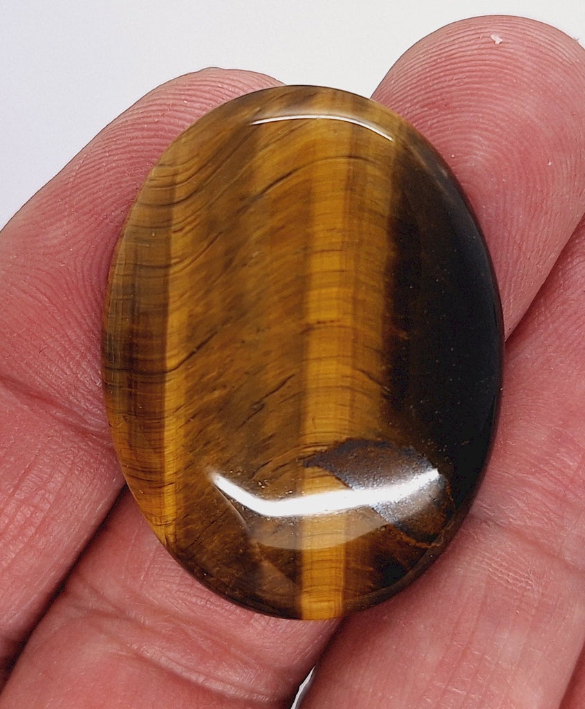 40x30mm Flat Backed Tiger Eye Oval Stone Cabochon 652xA