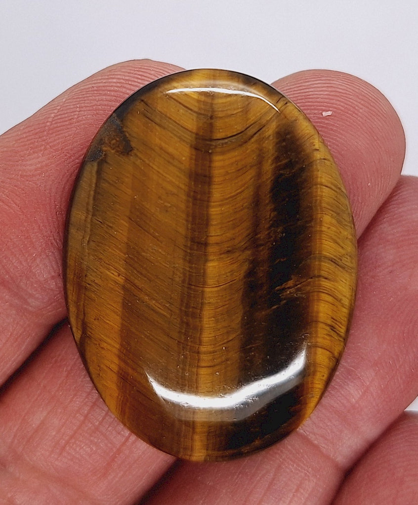 40x30mm Flat Backed Tiger Eye Oval Stone Cabochon 652xB