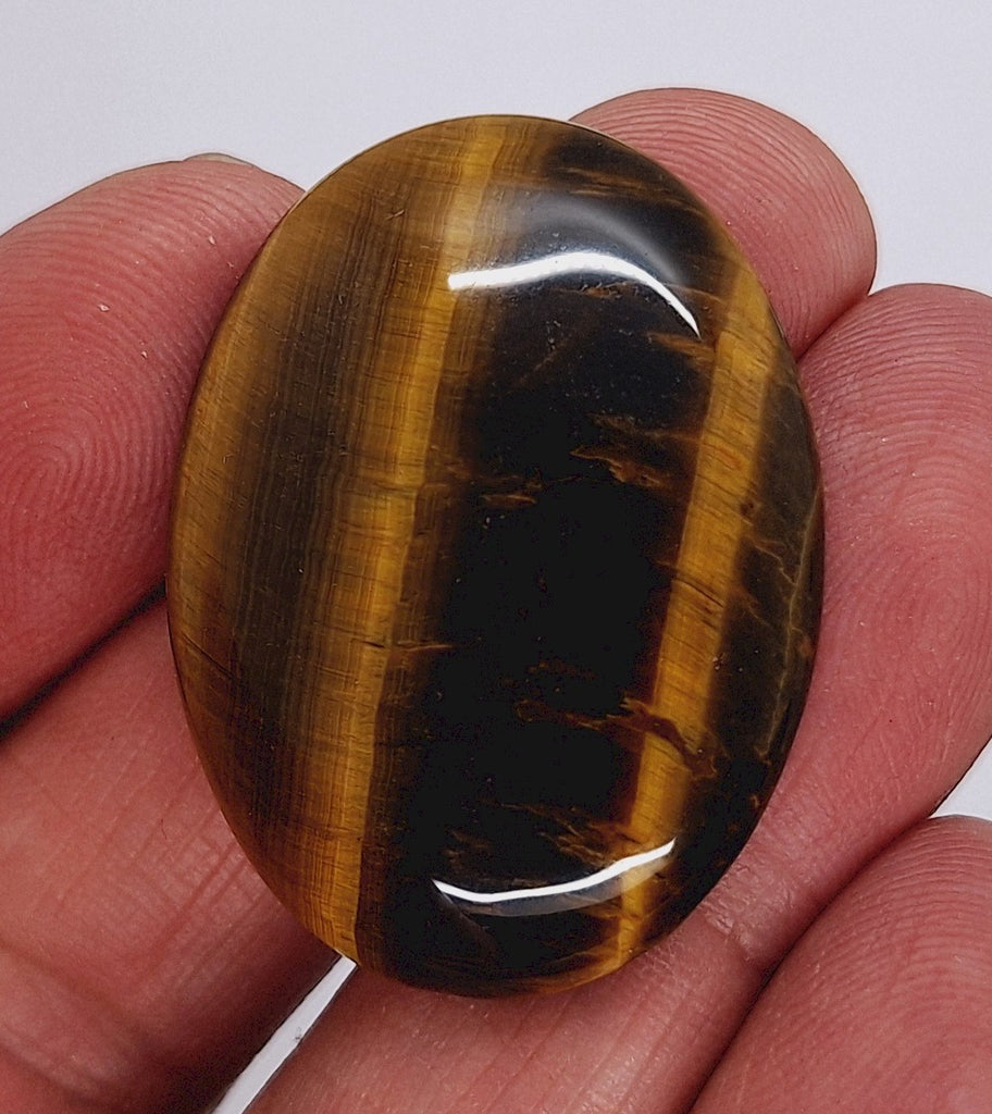 40x30mm Flat Backed Tiger Eye Oval Stone Cabochon 652xF