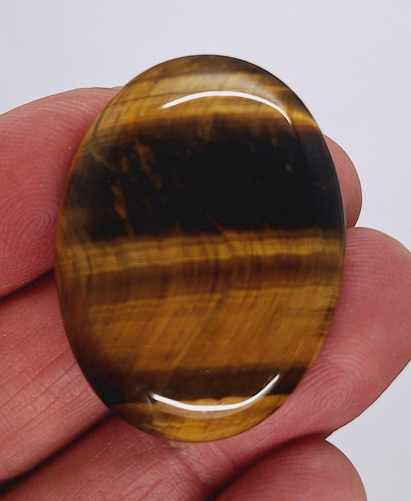 40x30mm Flat Backed Tiger Eye Oval Stone Cabochon 652xH