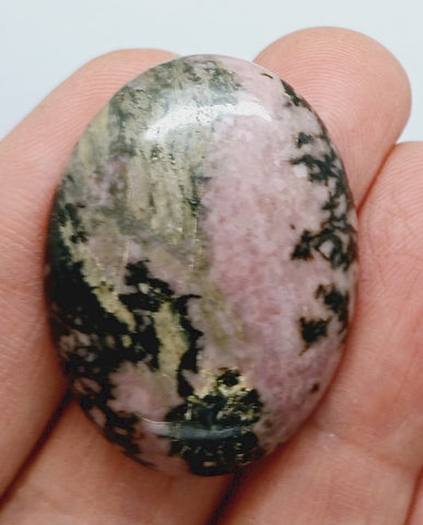 40x30mm Flat Backed Rhodonite gemstone loose oval cabochon semi-precious stone  655xi