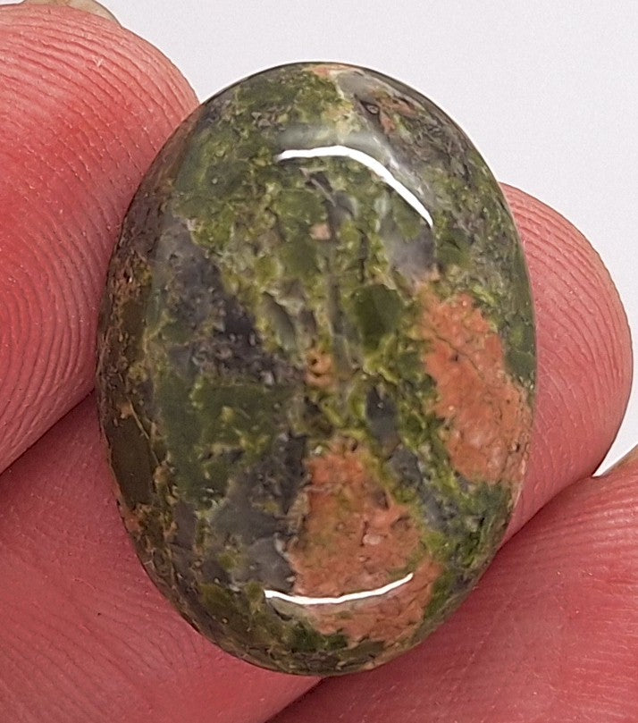 25x18mm Epidote Semi-Precious Gemstone Cabochon 665xD
