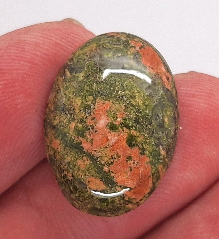 25x18mm Epidote Semi-Precious Gemstone Cabochon 665xE