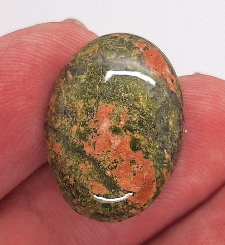 25x18mm Epidote Semi-Precious Gemstone Cabochon 665xE