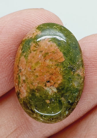 25x18mm Epidote Semi-Precious Gemstone Cabochon 665xF