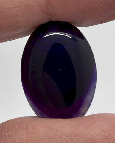 25x18mm Violet Blue Purple Dyed Agate Flat Backed Loose Semi-precious Gemstone Cabochon 863xE
