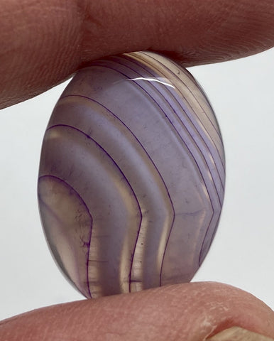 25x18mm Violet Blue Purple Dyed Agate Flat Backed Loose Semi-precious Gemstone Cabochon 863xi