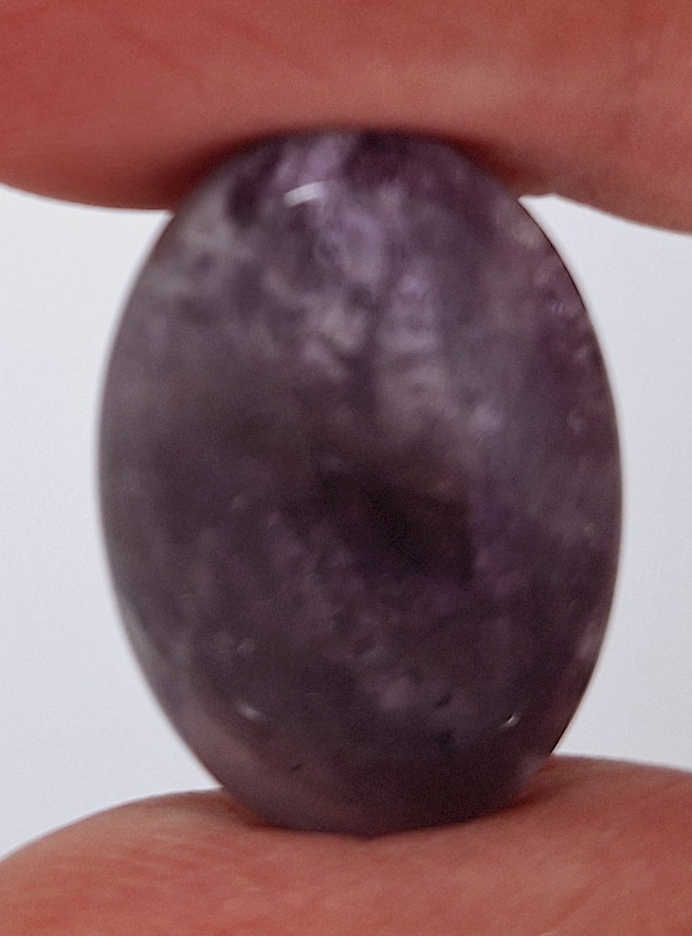 25x18mm Purple Amethyst Flat Backed Loose Semi-precious Gemstone Cabochon 958xB