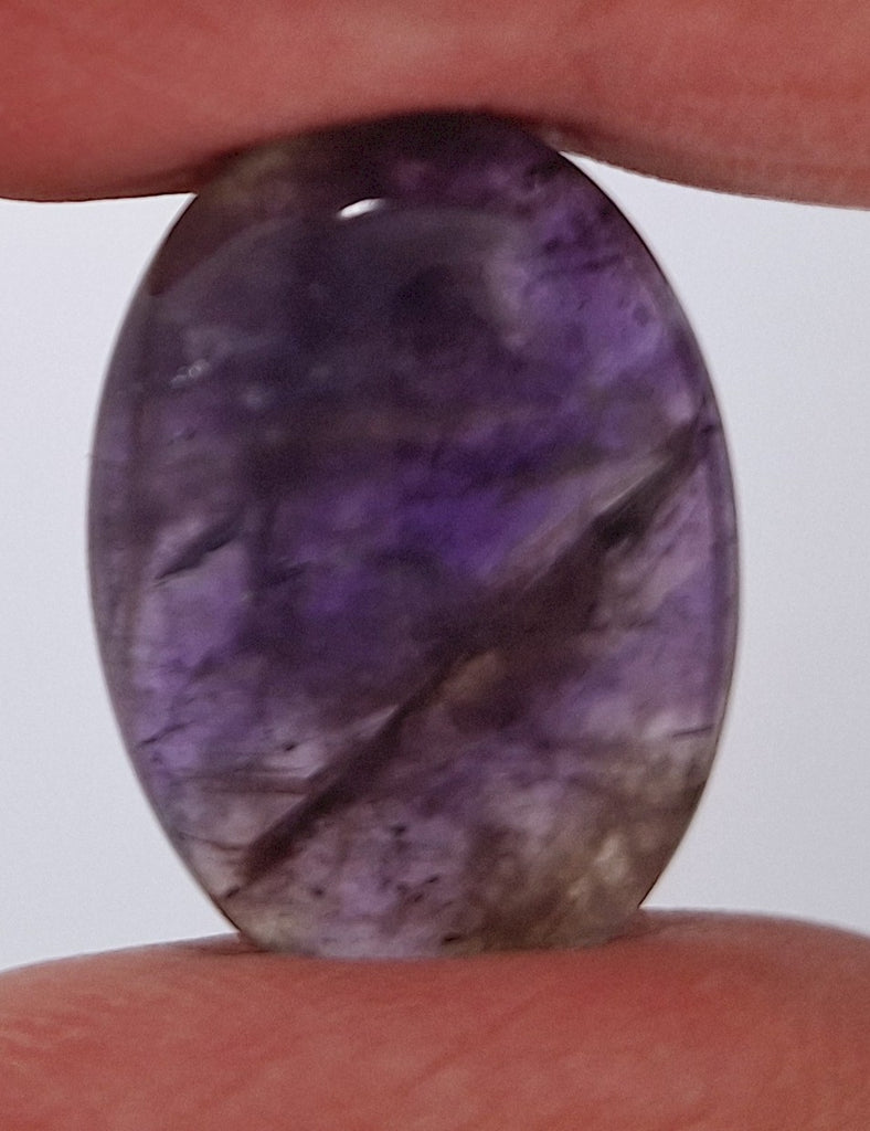 Purple Amethyst 25x18mm Flat Backed Loose Semi-precious Gemstone Cabochon 958xE