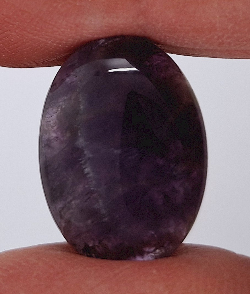 Purple Amethyst 25x18mm Flat Backed Loose Semi-precious Gemstone Cabochon 958xG