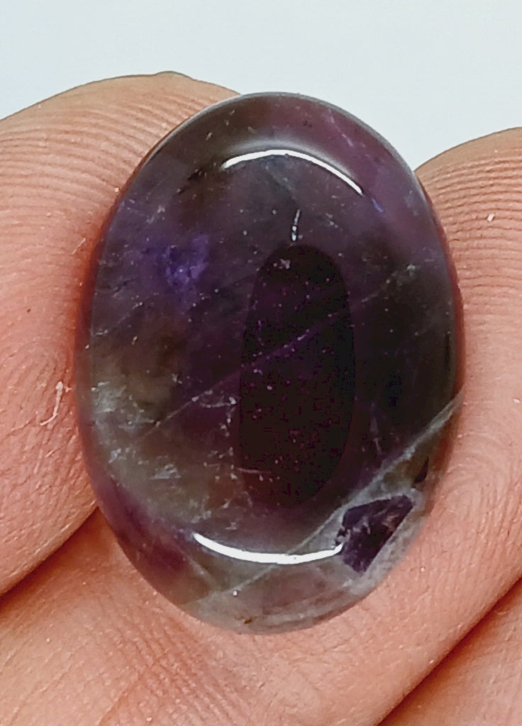 25x18mm Purple Amethyst Flat Backed Loose Semi-precious Gemstone Cabochon 958xK