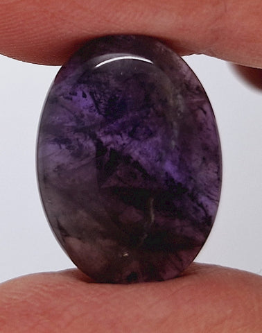 25x18mm Purple Amethyst Flat Backed Loose Semi-precious Gemstone Cabochon 958xK