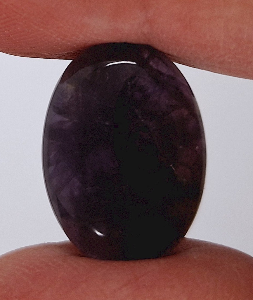 25x18mm Purple Amethyst Flat Backed Loose Semi-precious Gemstone Cabochon 958xL