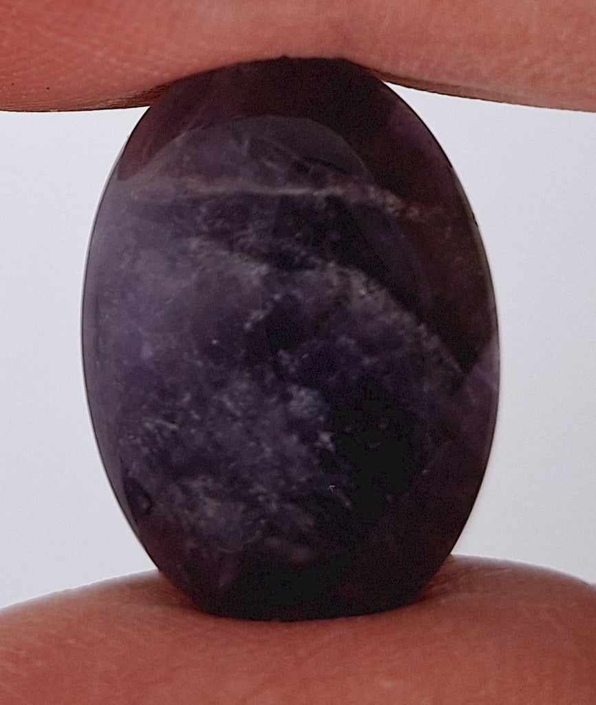 25x18mm Purple Amethyst Flat Backed Loose Semi-precious Gemstone Cabochon 958xM