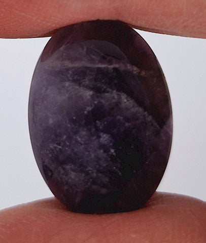 25x18mm Purple Amethyst Flat Backed Loose Semi-precious Gemstone Cabochon 958xM