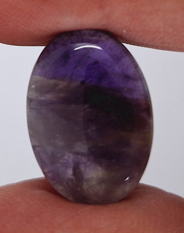 25x18mm Purple Amethyst Flat Backed Loose Semi-precious Gemstone Cabochon 958xP
