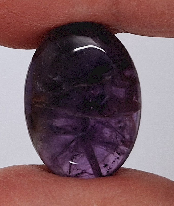25x18mm Purple Amethyst Flat Backed Loose Semi-precious Gemstone Cabochon 958xR