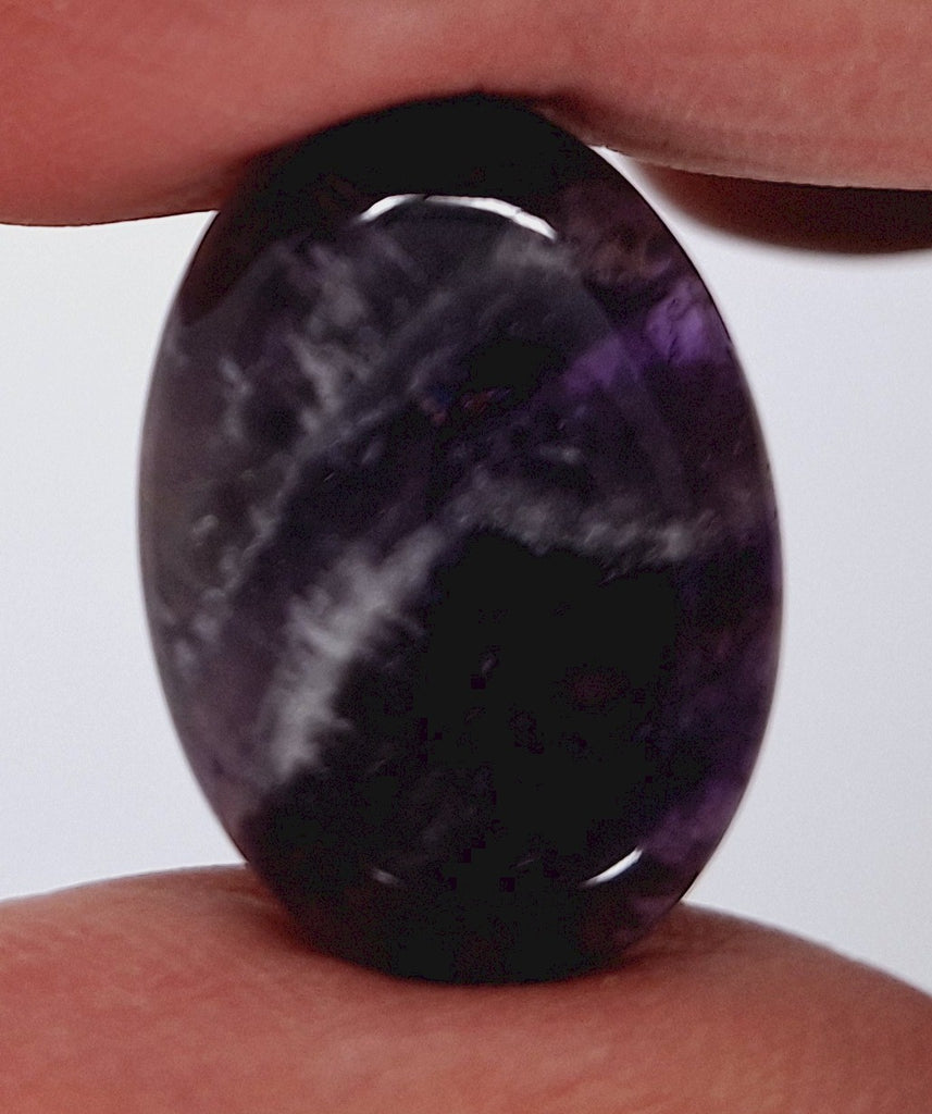 25x18mm Purple Amethyst Flat Backed Loose Semi-precious Gemstone Cabochon 958xi