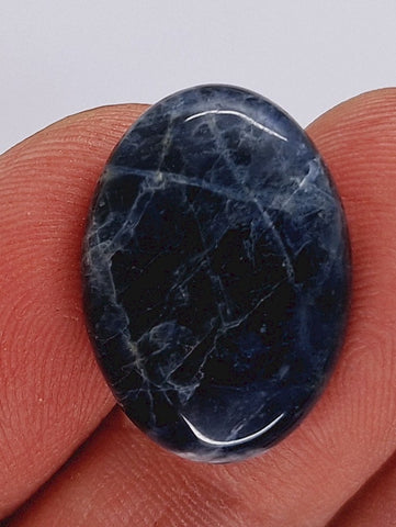 25x18mm Natural Sodalite Flat Back Cabochon Gemstone Cameo Jewelry Supply S2079N