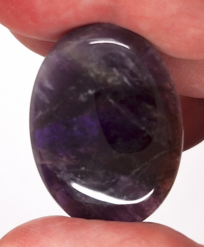 40x30mm Natural Amethyst Gemstone Flat Back Cabachon Cabochon S2104C