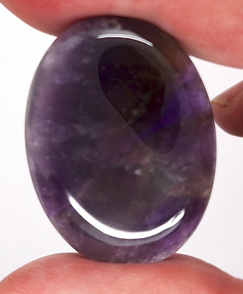 40x30mm Natural Amethyst Gemstone Flat Back Cabachon S2104J