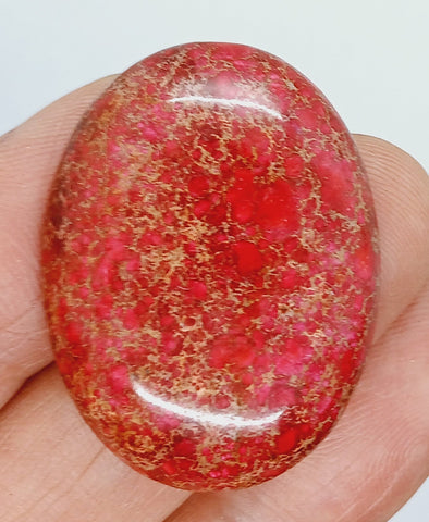 40x30mm Red Pink Matrix Collage Stone Oval Loose Cabachon S2154E