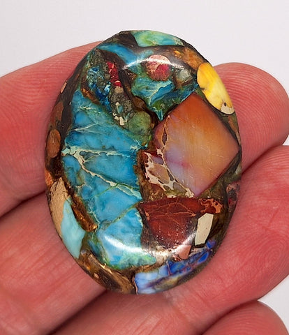 40x30mm Rainbow Matrix Collage Stones Single piece you are buying this stone S2155A