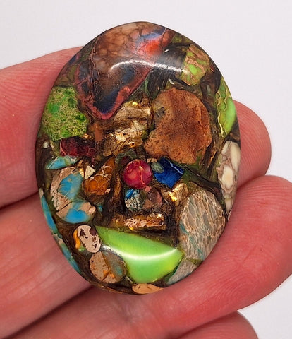 40x30mm Rainbow Matrix Collage Stones Single piece you are buying this stone S2155J