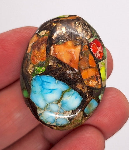 40x30mm Rainbow Matrix Collage Stones Single piece you are buying this stone S2155i