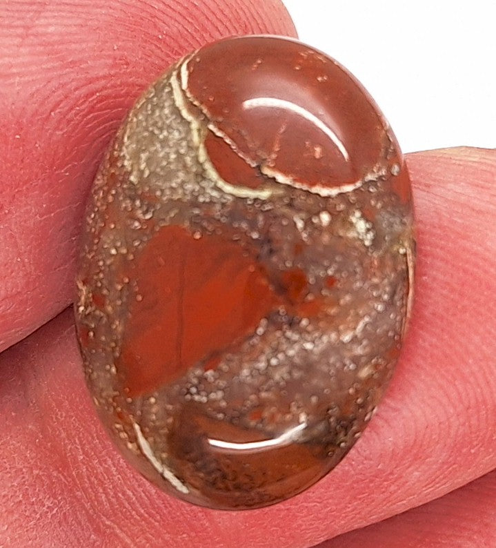 25x18mm Natural Brecciated Jasper loose oval Flat Back Cabochons S2183C