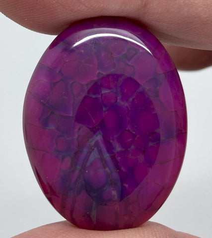 40x30mm Magenta Dragons Vein Dyed flat back oval crackle agate Cabochon S2184F