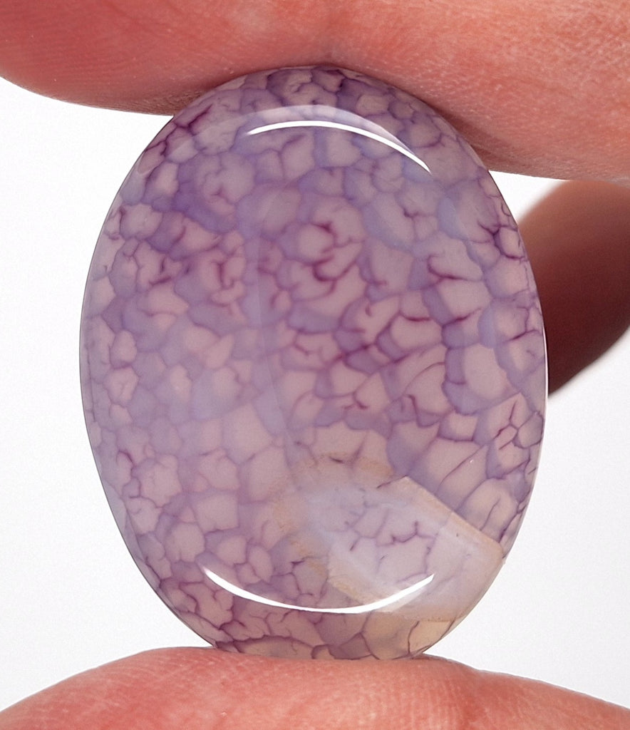 40x30mm Blue Dyed Crackle Agate Cabochon Oval Flat back loose Cabachon S2195T