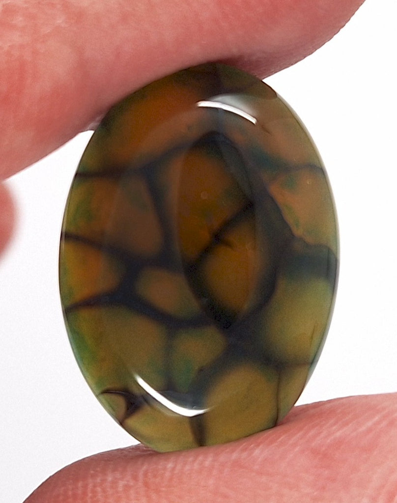 25x18mm Dyed Dragons Vein flat back oval crackle agate Cabochon S2199A