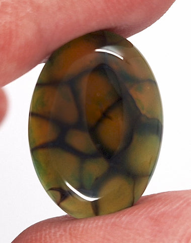 25x18mm Dyed Dragons Vein flat back oval crackle agate Cabochon S2199A
