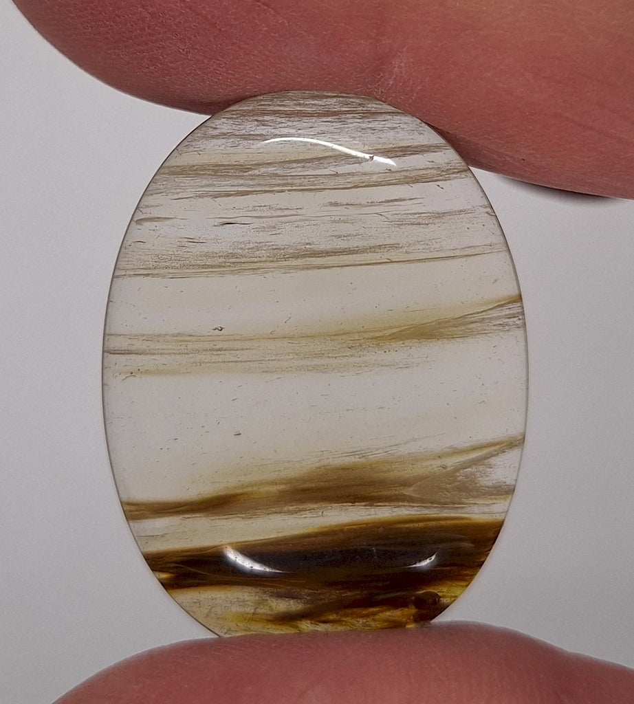 40x30mm Tiger Skin Oval Flat Back Glass Cabochon S4081A