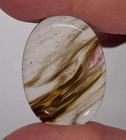 40x30mm Tiger Skin Oval Flat Back Glass Cabochon S4081K