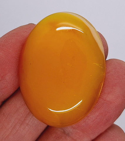 40x30mm Banded Agate Dyed Yellow Cabochon Gemstone S4093o