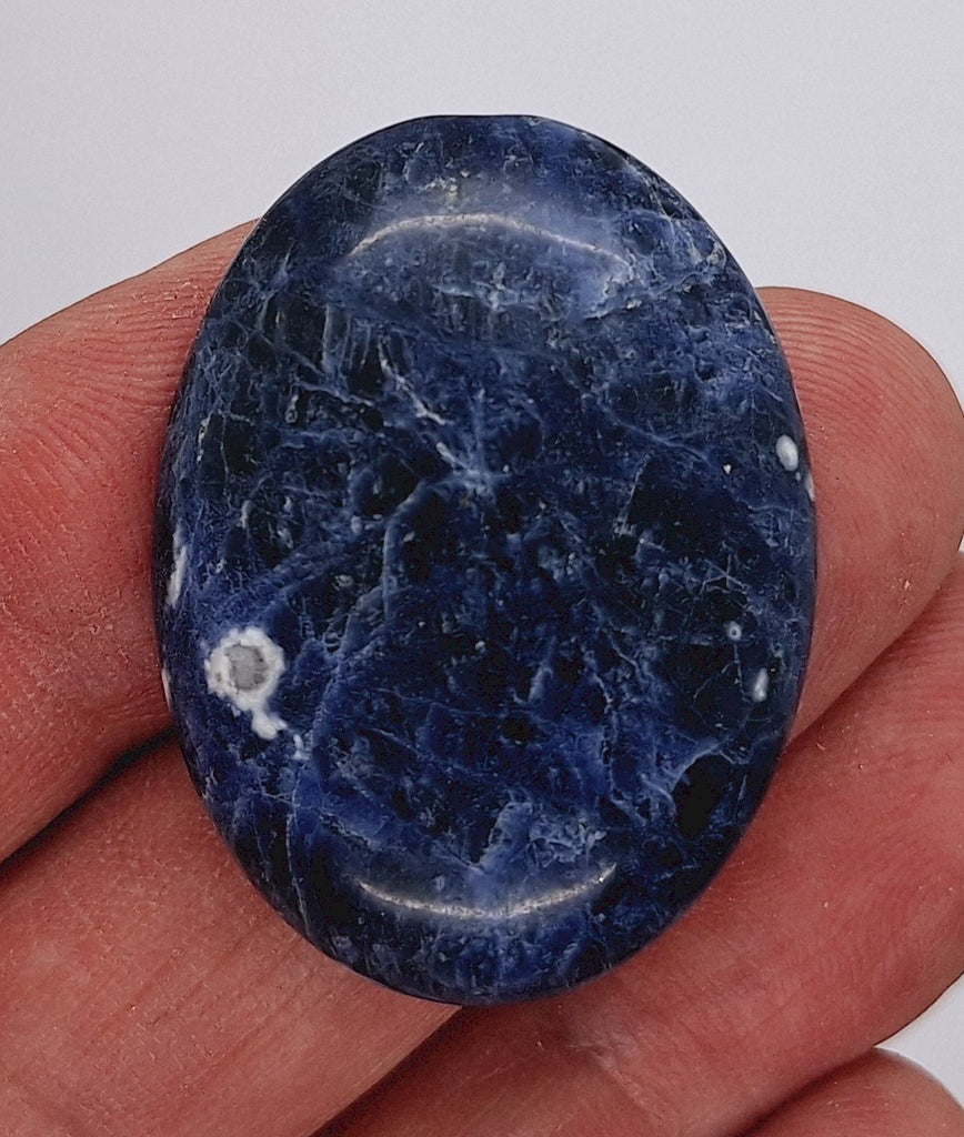 SALE READ DESCRIPTION 40x30mm Natural Sodalite Flat Back Cabochon Gemstone Cameo Jewelry Supply S4116A