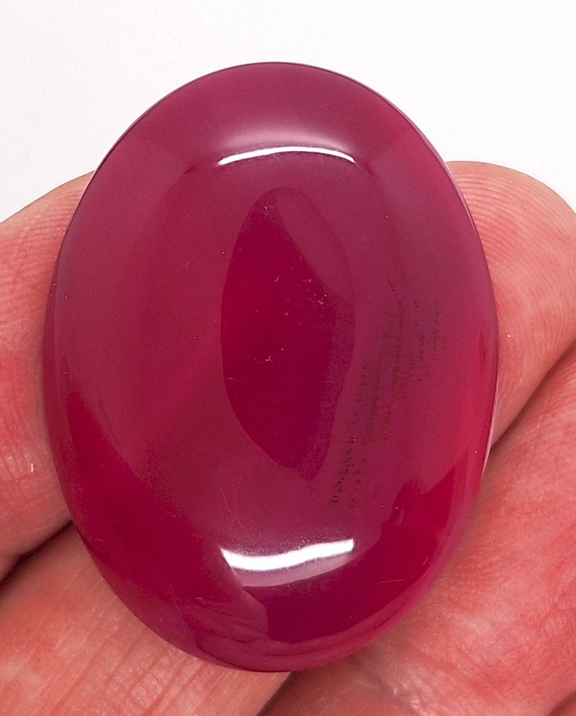 40x30mm Banded Agate Dyed Deep Red Cabochon Gemstone  S4117N