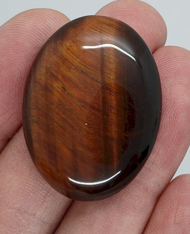 40x30mm Flat Backed Red Tiger Eye Oval Gemstone Cabochon s4176D