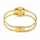 Gold Bracelet Bangle Blank Hinged Cuff Bracelet with 25mm Glue Pad S4195