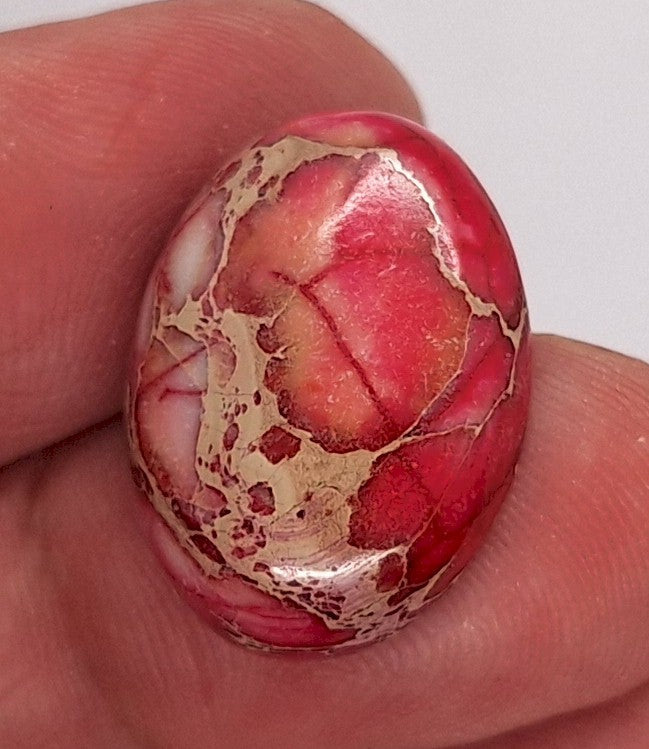 25x18mm Mixed color Copper Matrix Collage Cabochon Oval Flat Back Stone S4221D