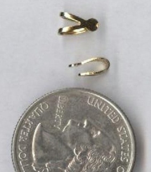 Gold Pendant Bail Y style 3 mm pad jewelry supplies 107x