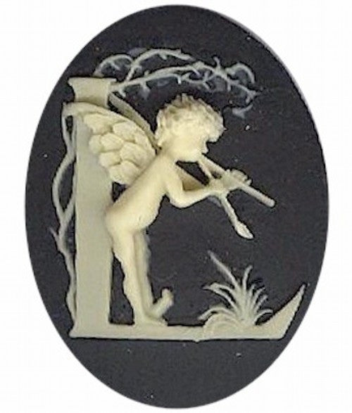 Cameo Letter "L" Monogram Personalized Resin Initials 40x30mm Black  148x