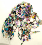 Glass Bead Strand Colorful 14inch strand with 70 beads Sizes 10mm to 3mm S4037